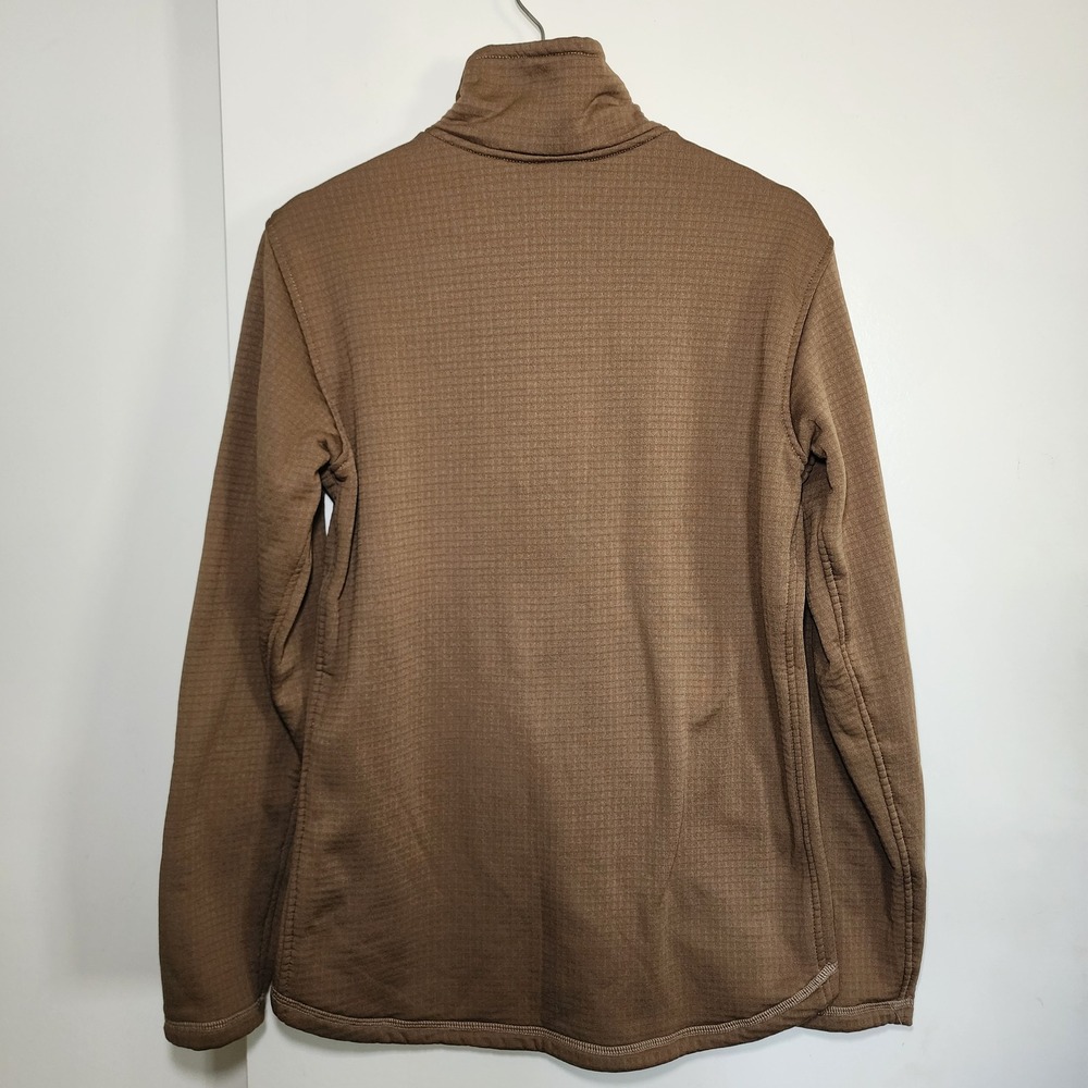 Beyond Clothing PCU Level 2 Grid Fleece Mens S Brown Excellent Quarter Zip Top - Picture 5 of 5